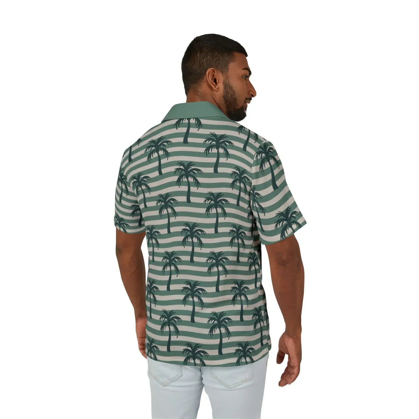 Hawaiian Camp Shirt – Palm Print Vacation - Dipaliz