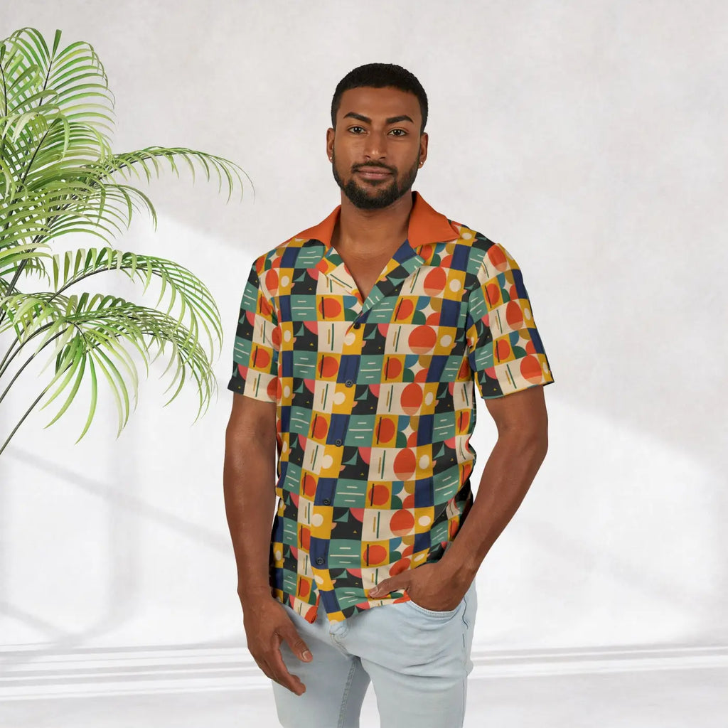 Men’s Hawaiian Camp Shirt – Organic Summer Print - Dipaliz