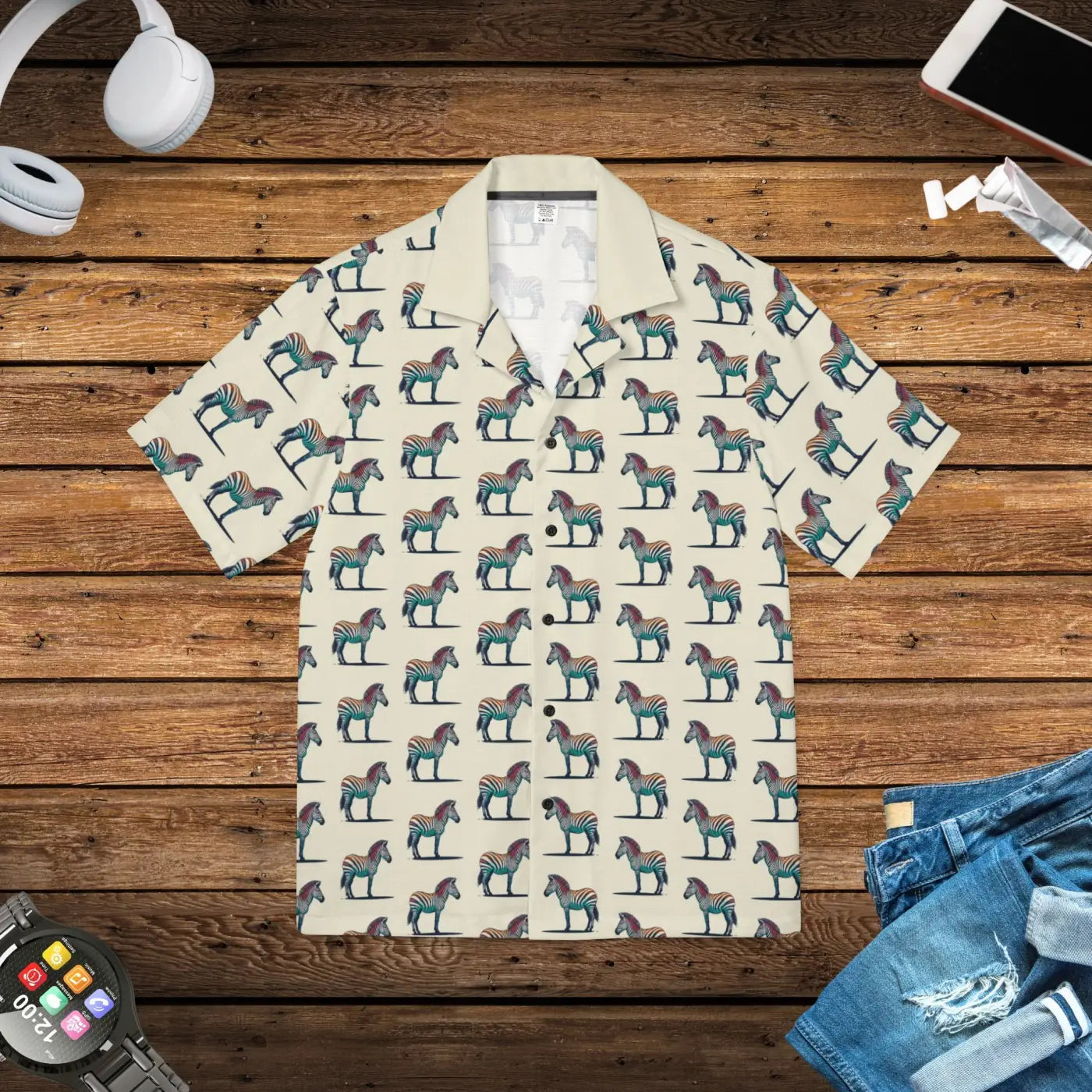 Hawaiian Camp Shirt – Linen Texture Summer - Dipaliz